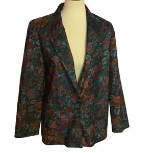 Vintage Floral Blazer - Multicolor